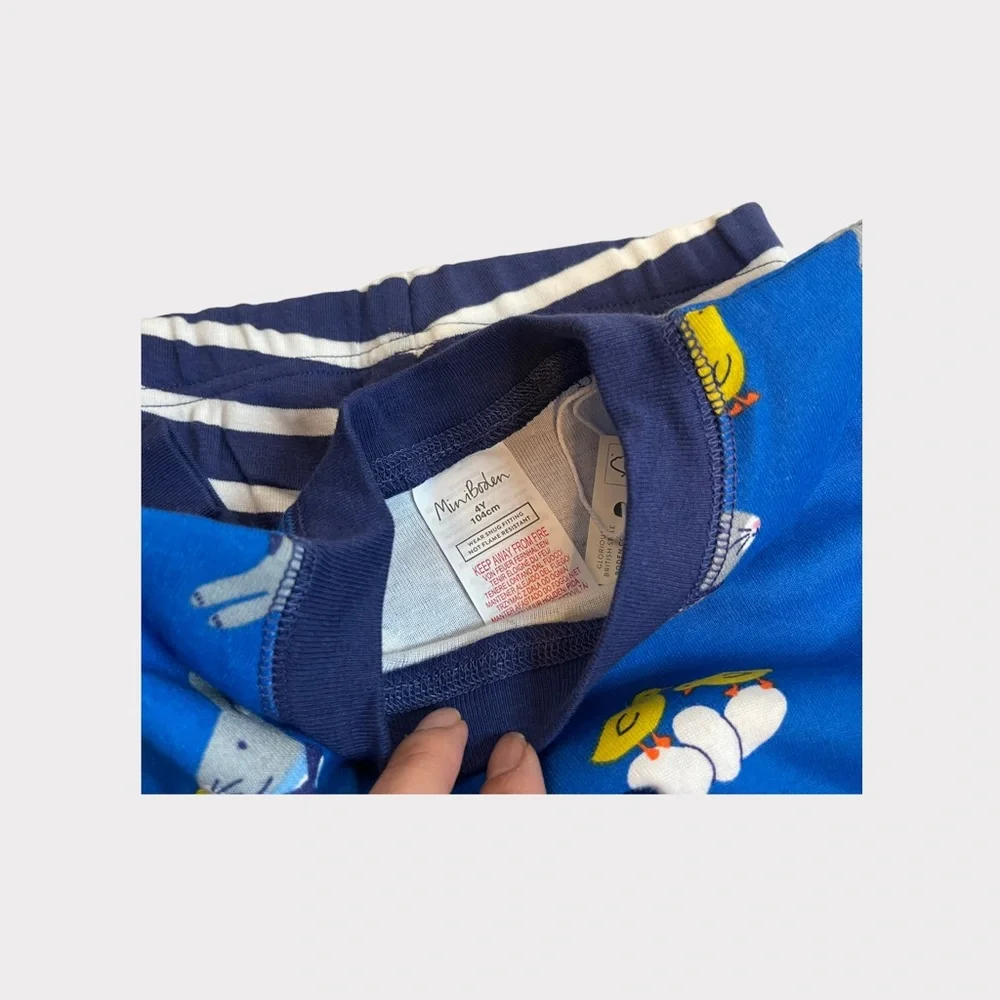 Mini Boden Bunny & Baby Chick Pattern Pajamas